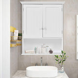 Bathroom Wall Cabinet Wood Medicine Cabinet Multipurpose Home Kitchen Medicine Storage