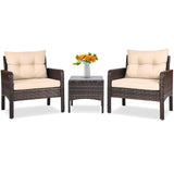 3 Piece Outdoor Patio Furniture Set for 2