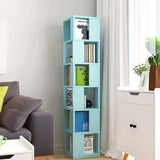 6 Tier Wooden Bookcase Corner Tall Book Shelf Modern 360° Rotating Storage Display Rack Floor