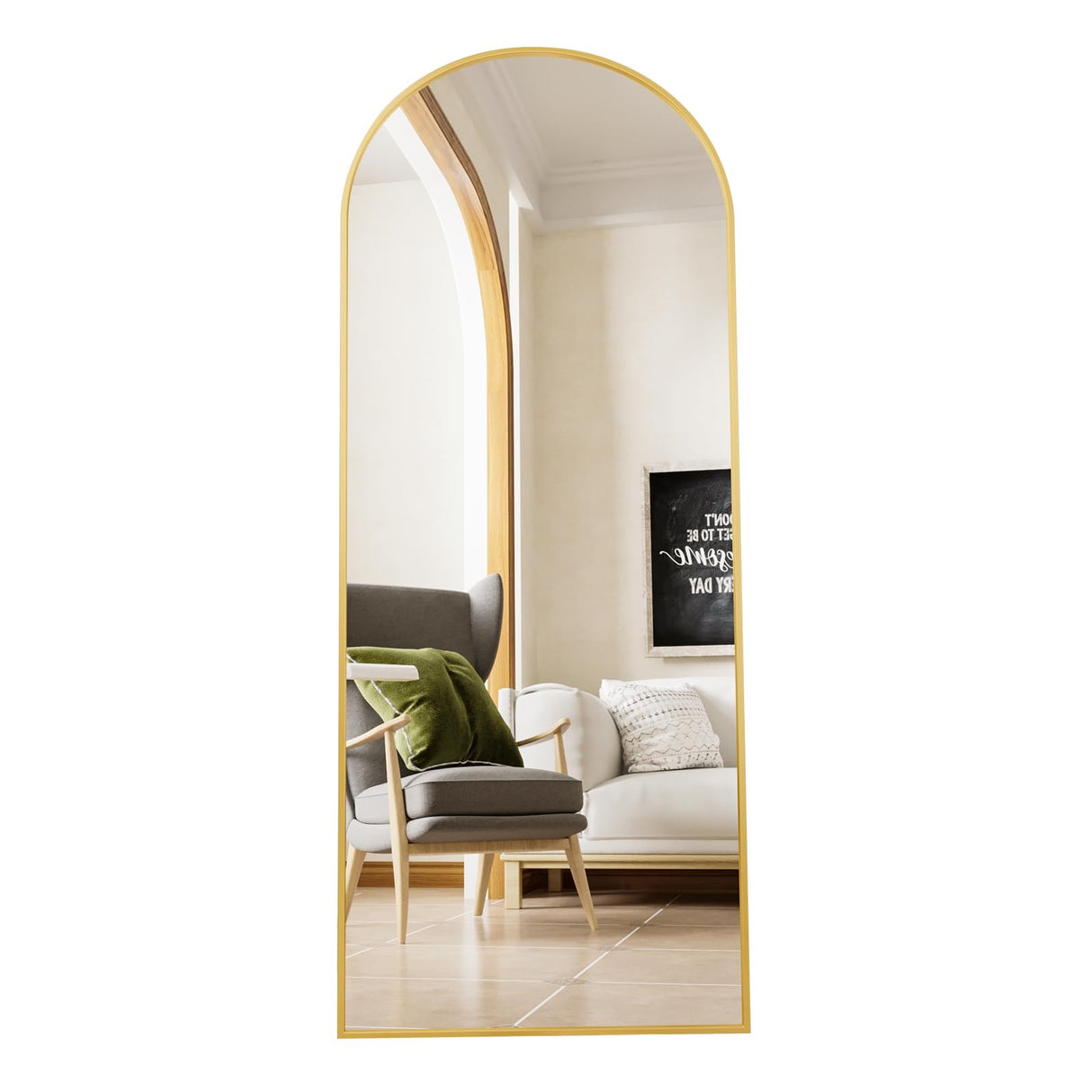 Arched Full Length Mirror Floor Mirror Standing or Leaning, Bedroom Mirror Dressing