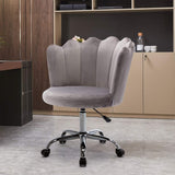 Cute Desk Chair, Modern Velvet Vanity Makeup Chair, 360° Swivel Height Adjustable