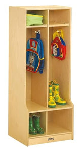 2 Section Coat Locker with Step