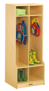 2 Section Coat Locker with Step