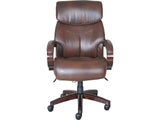 Bradley Bonded Leather Executive Office Chair - Mahogany