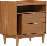 Blythe Mid-Century Modern Tray-Top Storage Nightstand