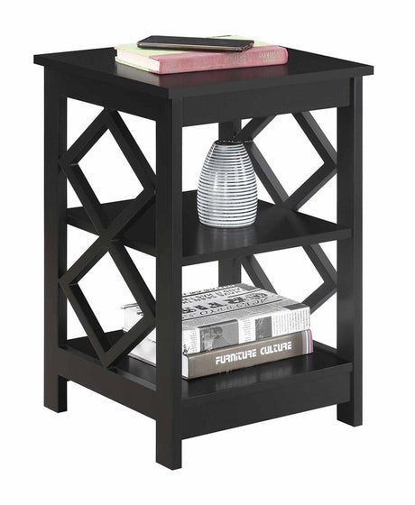 Diamond End Table, Black