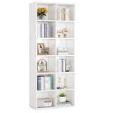 70.9 Inch Tall Narrow Bookcase, Corner Bookshelf 6 Tier Cube Display Shelf