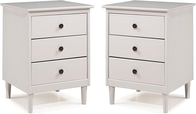 Myron Modern 2 Piece Solid Wood 3 Drawer Nightstand Set