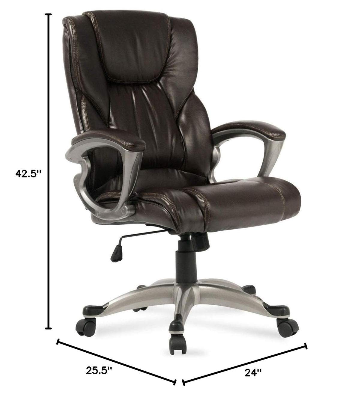 Mocha Ergonomic Desk Task Office Chair High Back Executive Computer PU Leather