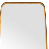 Benjara 60 Inch Full Length Metal Frame Contemporary Mirror, Gold