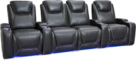 Equinox - Home Theater Seating - Living Room - Top Grain Leather - Power Recline