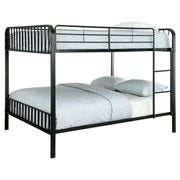 Slatted Design Metal Full Bunk Bed