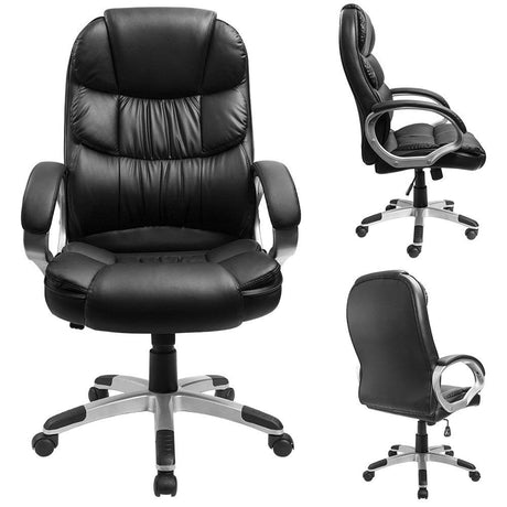 Leather High Back Office Chair Ergonomic Executive Office Chair