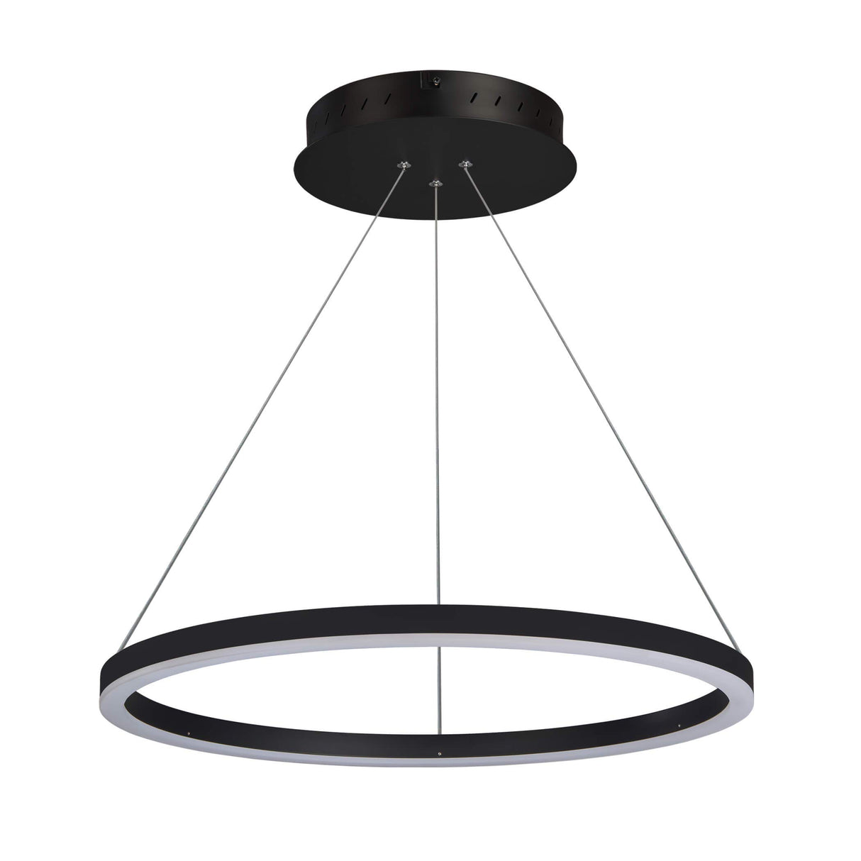 VMC31640BL Tania 24" LED Chandelier, Adjustable Suspension Fixture, Modern Circular