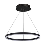 VMC31640BL Tania 24" LED Chandelier, Adjustable Suspension Fixture, Modern Circular