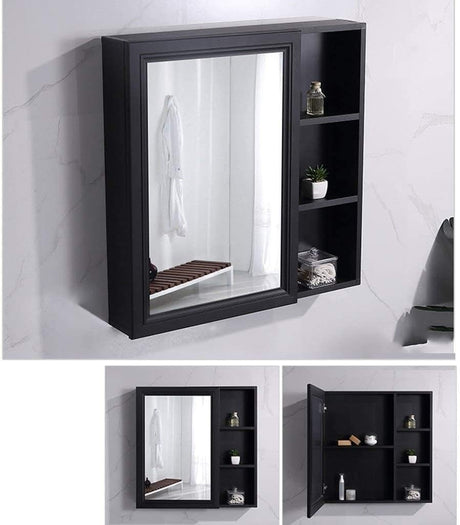 Cabinets Medicine Cabinet, Wooden Bathroom Wall-Mounted Bathroom Mirror Storage