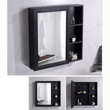 Cabinets Medicine Cabinet, Wooden Bathroom Wall-Mounted Bathroom Mirror Storage