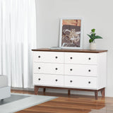 6-Drawer Double Dresser with Wide Drawers,White Dresser for Bedroom