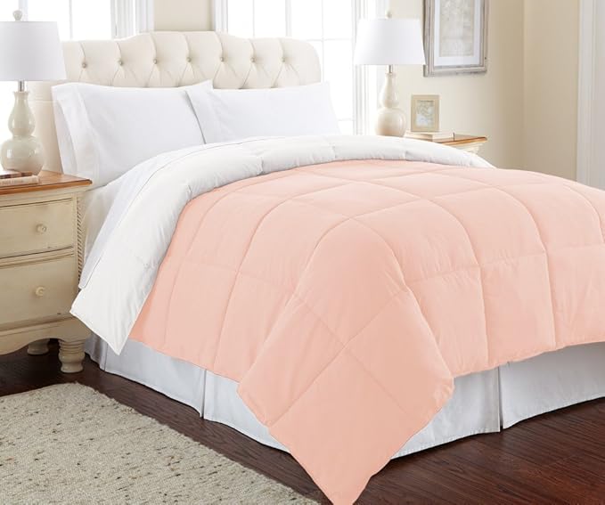 Down Alternative Microfiber Quilted Reversible Comforter & Duvet Insert - Soft