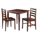 Kingstate Dinning Table with 2 Hamilton Ladder Back Chairs, Brown