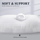 Bed Pillows Queen Size: Hotel Quality Set of 2 - Down Alternative Microfiber