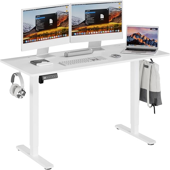 Height Adjustable Electric Standing Desk, 48 x 24 Inches Ergonomic Stand up Table