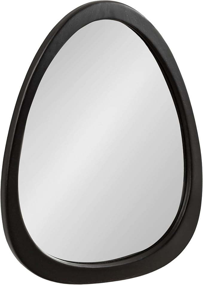McKinder Asymmetrical Wood Wall Mirror, 24 x 28, Walnut Brown