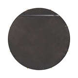 Venturi Modern Round Metal Wall Mirror - 27 Inch Black & Gold