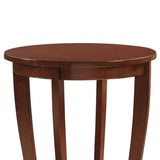 American Heritage Round End Table with Shelf, Espresso