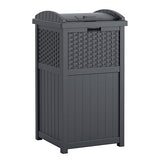 33 Gallon Commercial Outdoor Trashcan Hideaway with Lid for 30 to 33 Gallon Trash Bags