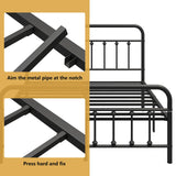 Queen Metal Bed Frame with Headboard - 14 Inch Heavy Duty Platform