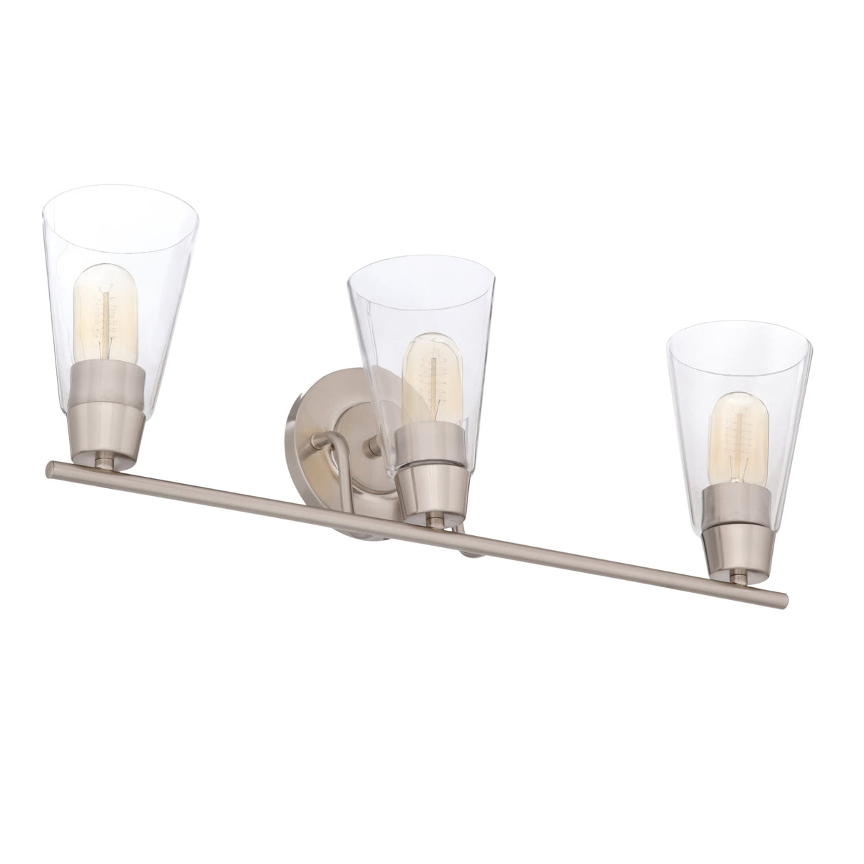 Echo 3-Light Bathroom Vanity Light Fixture, Satin Platinum, 87803-SP