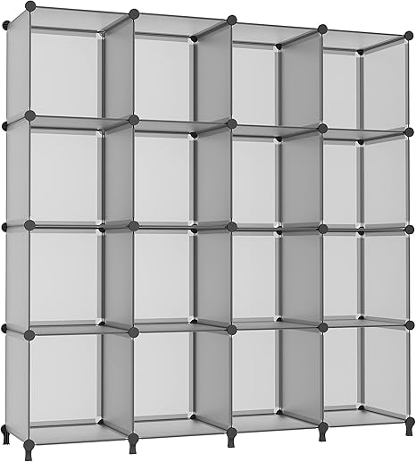 Cube Storage Organizer, 16 Cube Closet Organizer, Stackable Storage Cube