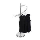 Sleek Chrome Spiral Clothing Rack - 29 Ball Retail Clothing Display Stand - 63"H