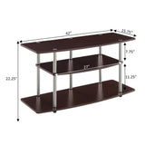 Designs2Go No Tools 46 inch 3 Tier Wide TV Stand, Espresso