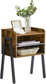 Nightstand Industrial Side End Table/Stackable Accent Furniture