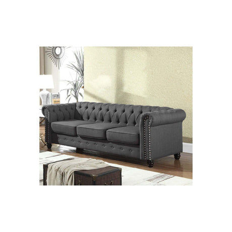 Venice Upholstered Sofa, Charcoal