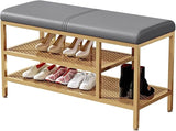 Entryway Bench with Shoe Rack Gold, Shoe Storage Organizer Bench