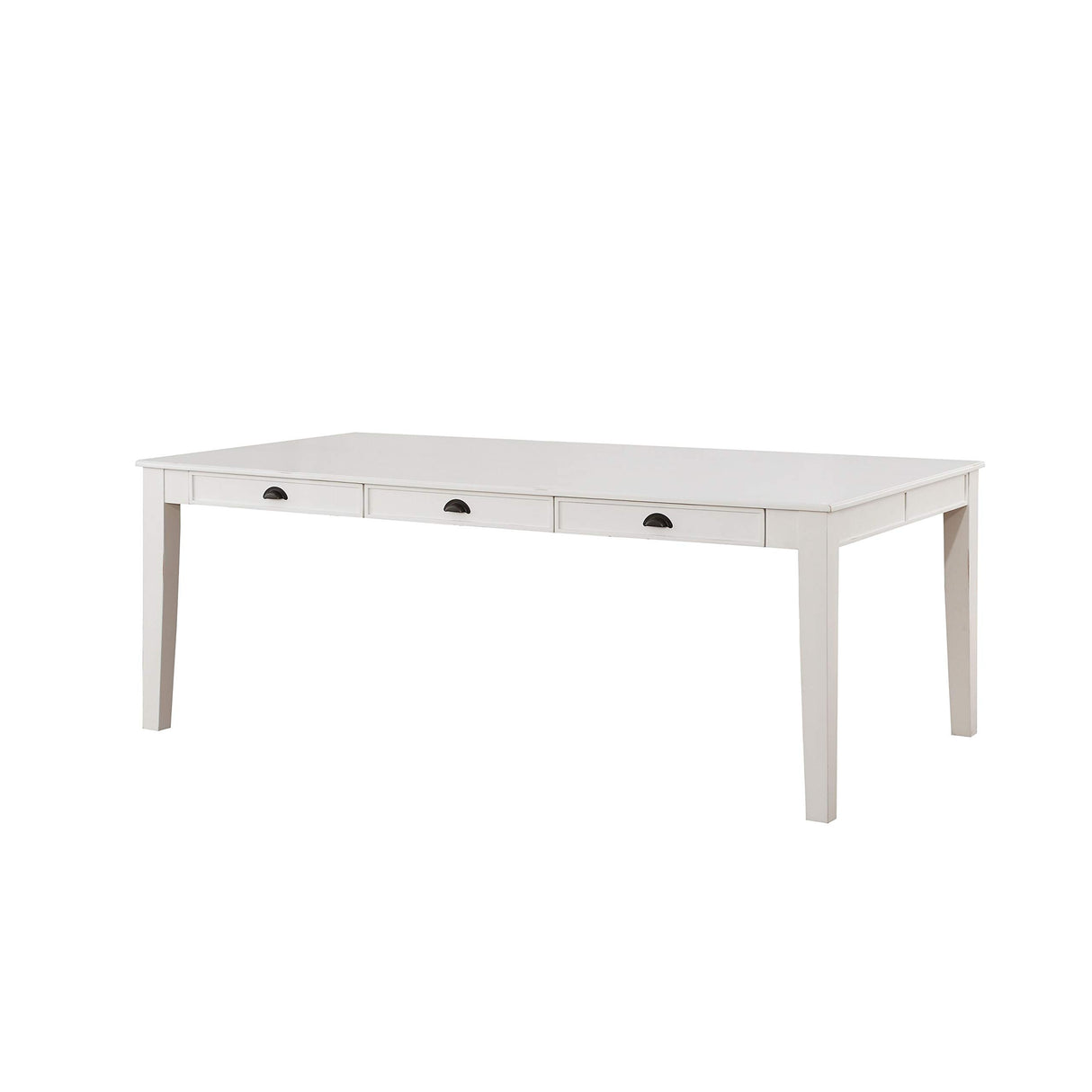 Renske 6-Drawer Rectangular Wooden Storage Dining Table in Antique White