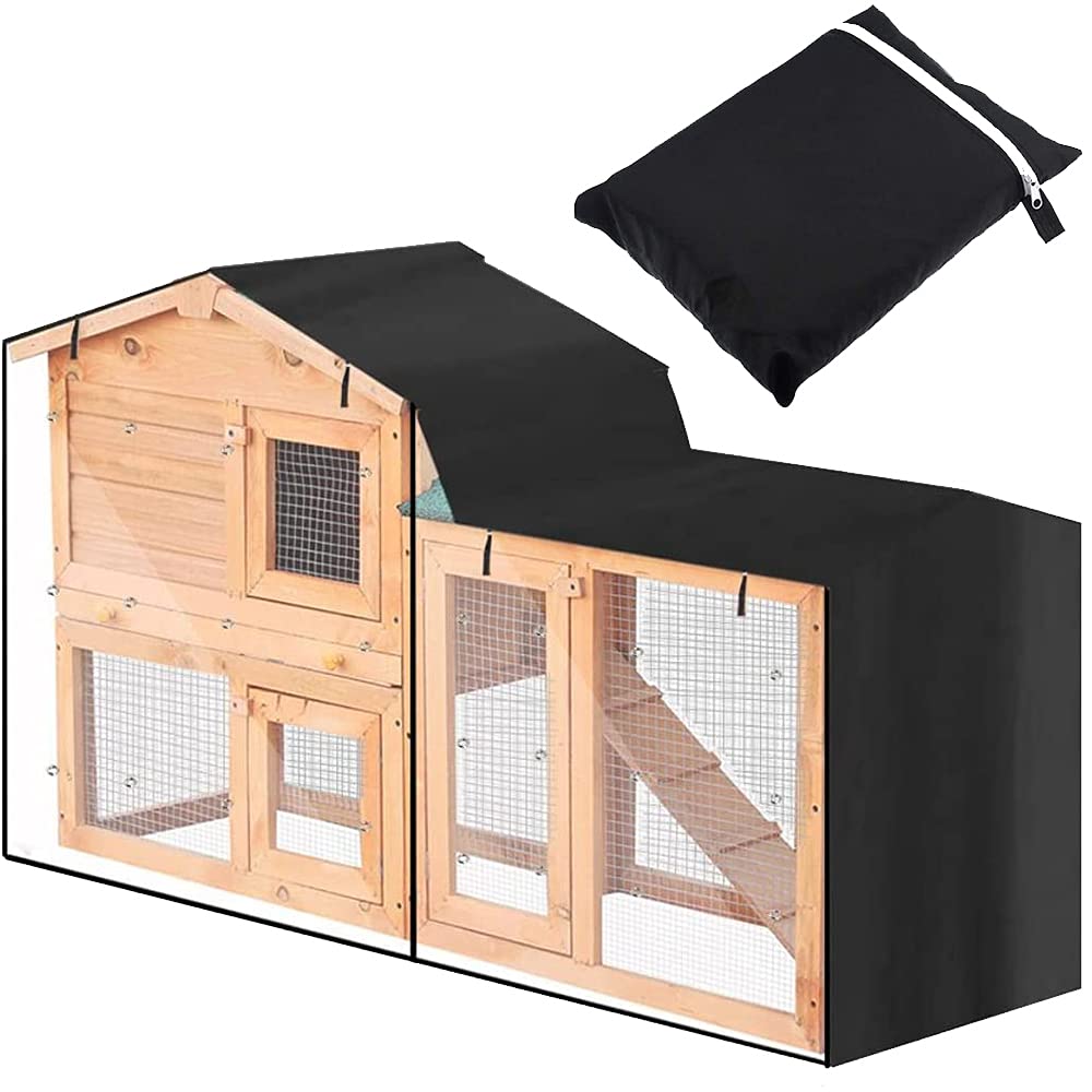 210D Oxford Waterproof Rabbit Guinea Pig Animal Hutch Elevated Cover Dust Pet House