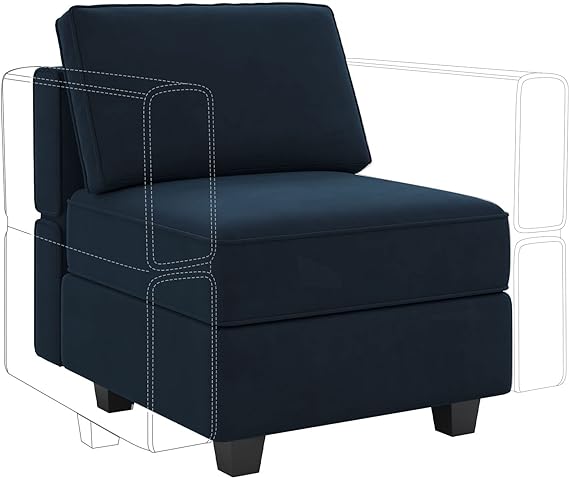 Sofa Velvet Sofa for Living Room Blue