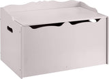 Kids Toy Box, Wooden Organizer Storage Chest,White, 30" x 18" x 19"