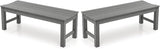 Outdoor Bench, 2-Person Patio Backless Bench with 800 lbs Weight Capacity