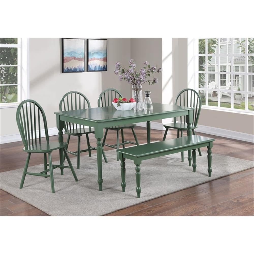 Carolina Rectangular Dining Table - Equestrian Green