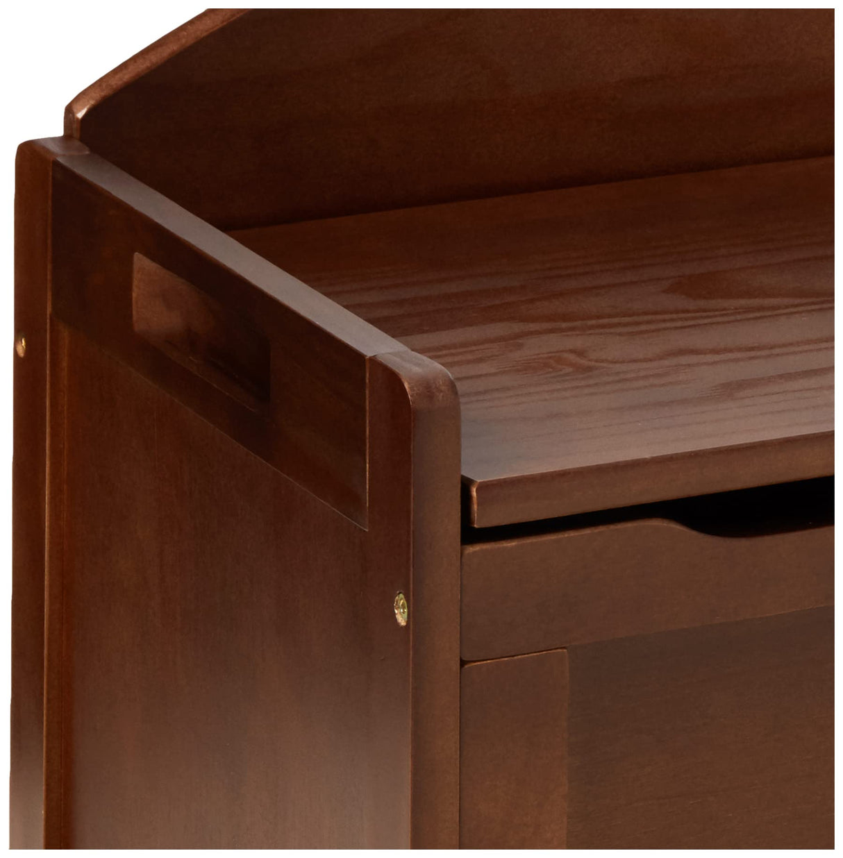 Toy Chest, 33.25" W x 17.75" D x 24.5" H, Walnut Finish