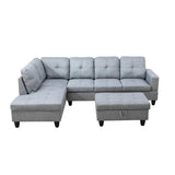 103 Inch Modern L Shaped Sectional Sofa Set with Storage Ottoman