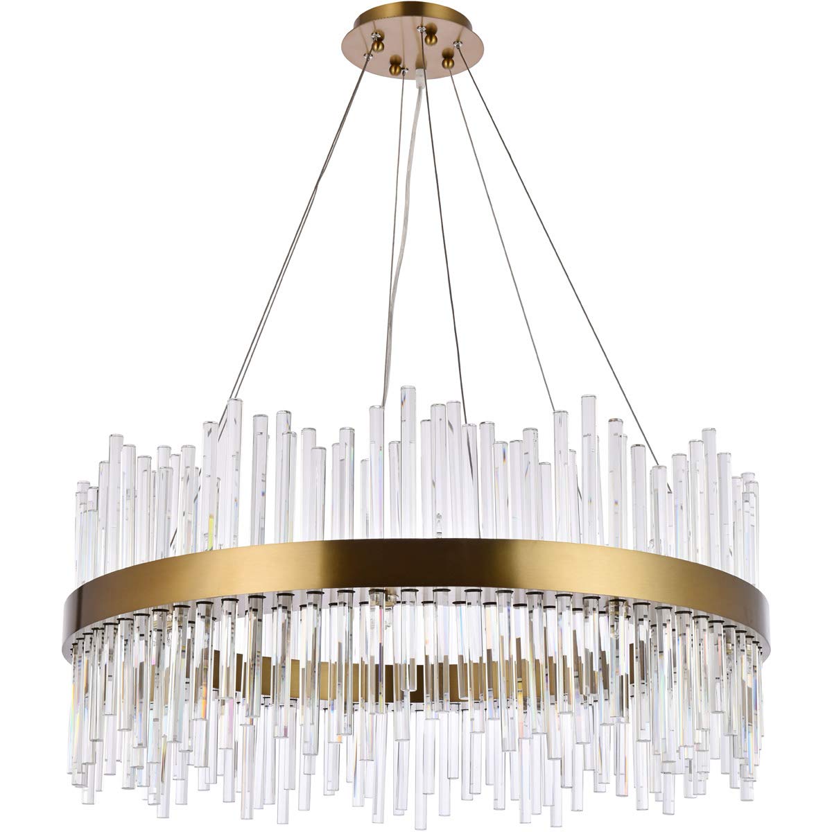Indoor Modern Home Decorative Bright Dallas 18 Light Gold Chandelier Clear