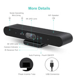 RayBit 4K Pro Audio and Video Conference Room Camera with Remote Control for Windows TV, AI-Powered HD Webcam with Microphone & Speaker for Desktop Computer/PC/Monitor/Laptop/Teams/Zoom/Skype