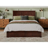 Wood Bed with Twin XL Trundle in Walnut