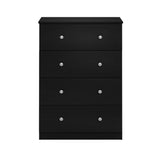 Tidur Simple Design Dresser, 4-Tier Knob, Americano